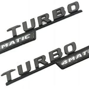 Emblemat do Mercedes na błotnik Turbo 4M Black Glossy Oryginalny