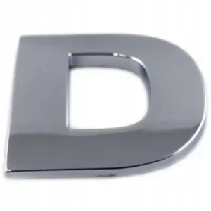 EMBLEMAT DBautomotive LITERA LITERKA CYFRA CYFRY CHROM NAKLEJKA 3D - D d Bezpieczna płatność