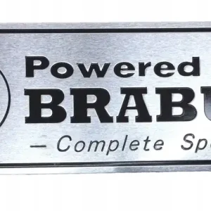 Niska cena Emblemat Logo Nalepka Srebrna Do Mercedes-Benz Powered by Do BRABUS