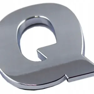 Zwrot pieniędzy K8Y50 EMBLEMAT LITERA LITERKA CYFRA CYFRY CHROM Q