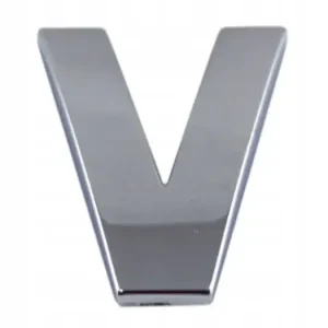 EMBLEMAT LITERA LITERKA CHROM NAKLEJKA 3D V v DUŻA 5,6cm Promocja