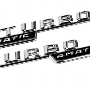 Darmowa dostawa Emblemat Napis TURBO 4MATIC Bok Do Mercedes W210 W221 W222 W212 W205 W211