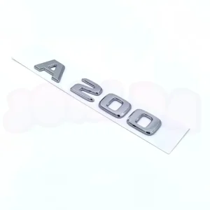EMBLEMAT A200 tył znaczek MERCEDES naklejka PREMIUM srebrny Ostatnia szansa