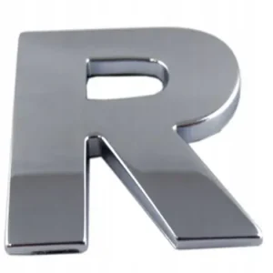 EMBLEMAT DBautomotive LITERA LITERKA CYFRA CYFRY CHROM NAKLEJKA 3D - R r Wyprzedaż