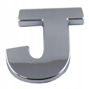Szybka dostawa EMBLEMAT LITERA LITERKA CHROM J j DUŻA 5,6cm