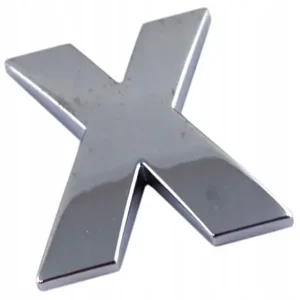 V9T05 EMBLEMAT LITERA LITERKA CYFRA CYFRY CHROM X Autentyczny