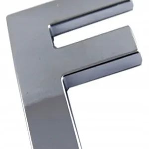 U8W87 EMBLEMAT LITERA LITERKA CHROM F f DUŻA 5,6cm Darmowa dostawa