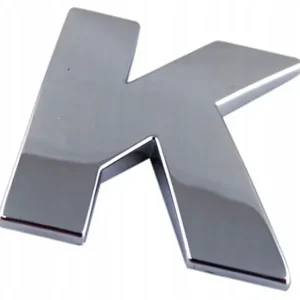 Najlepsza cena C7X57 EMBLEMAT LITERA LITERKA CHROM k K DUŻA 5,6cm
