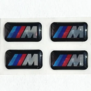 4 szt. BMW M-POWER EMBLEMAT ZNACZEK LOGO NA ALUFELGI KIEROWNICĘ 17x9 CHROM Oferta