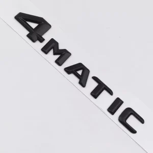 Oferta limitowana EMBLEMAT naklejka tył NA KLAPĘ 4MATIC logo MERCEDES 14x2,3cm 3D CZARNY MAT