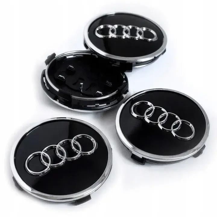 Popularny Dekielek dekielki dekle kołpaki kapsle kołpaczki alufelg Audi 61mm CZARNE