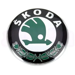 Najlepsza cena Zamiennik EMBLEMAT logo SKODA przód tył SUPERB OCTAVIA FABIA 90 mm