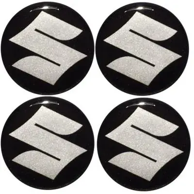Naklejki na kołpaki emblemat SUZUKI 50mm czar sil Szybka dostawa