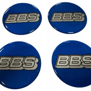 Wyprzedaż NAKLEJKI ZNACZKI EMBLEMATY LOGO BBS 70 MM 7 CM NIEBIESKIE
