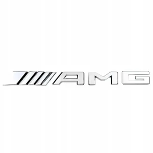 Najlepsza cena EMBLEMAT logo AMG tył znaczek MERCEDES naklejka PREMIUM srebrny