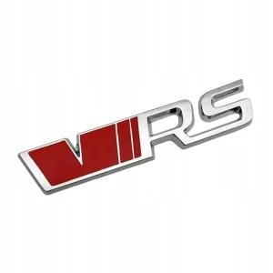 EMBLEMAT logo VRS RS tył SKODA Octavia Fabia Superb CZERWONO-SREBRNY Oferta
