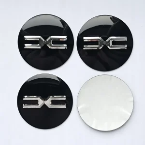 4 szt. aluminiowe emblematy na dekielki, naklejki logo Dacia 56 mm Wysoka jakość