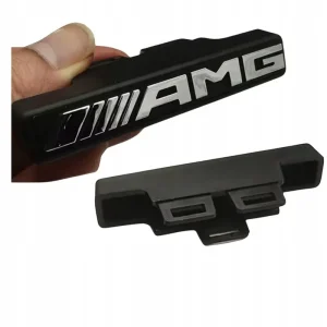 Nowość EMBLEMAT logo AMG na grill przód PANAMERICANA MERCEDES czarno srebrny