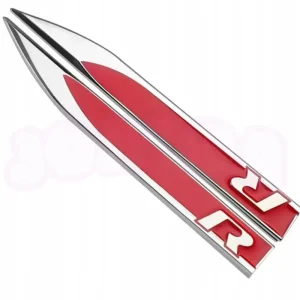 EMBLEMAT R-LINE na błotnik VOLKSWAGEN VW Golf Passat ZESTAW 2SZT. czerwony Wyprzedaż