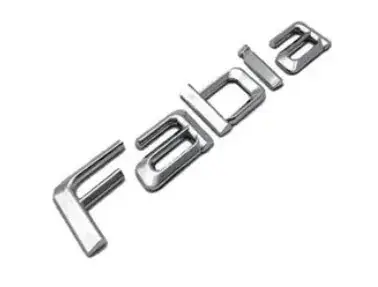 EMBLEMAT LOGO NAPIS ZNACZEK DO SKODA FABIA SREBRNY POŁYSK CHROM Ostatnia szansa