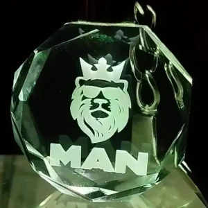 Zwrot pieniędzy Brelok led szkło kolorowy Twoje logo