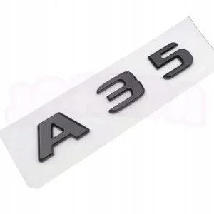 Autentyczny EMBLEMAT A35 tył znaczek MERCEDES naklejka PREMIUM czarny