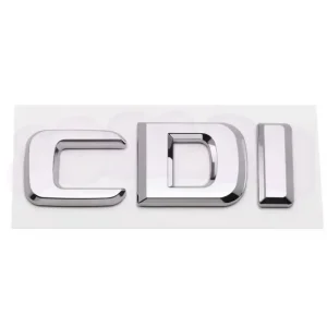EMBLEMAT CDI tył znaczek MERCEDES naklejka PREMIUM CHROM srebrny Oferta limitowana