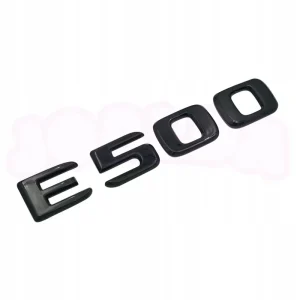 Tani EMBLEMAT E500 tył znaczek MERCEDES naklejka PREMIUM czarny