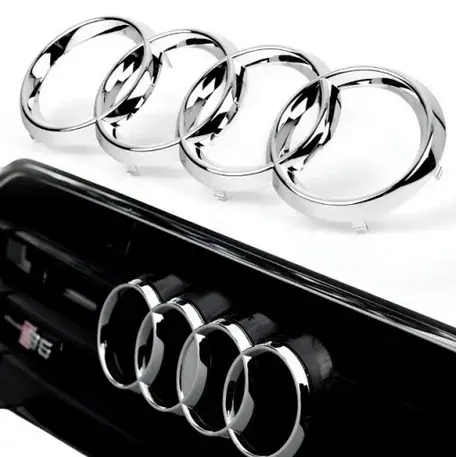 Zamiennik logo Audi 273x94 mm srebrny SILVER Ostatnia szansa