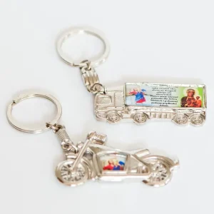 Brelok ciężarówka św Krzysztofa modlitwą kierowcy /motor/zestaw 2 w 1/ Promocja