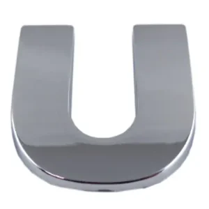 Zwrot pieniędzy EMBLEMAT LITERA LITERKA CHROM U u DUŻA 5,6cm