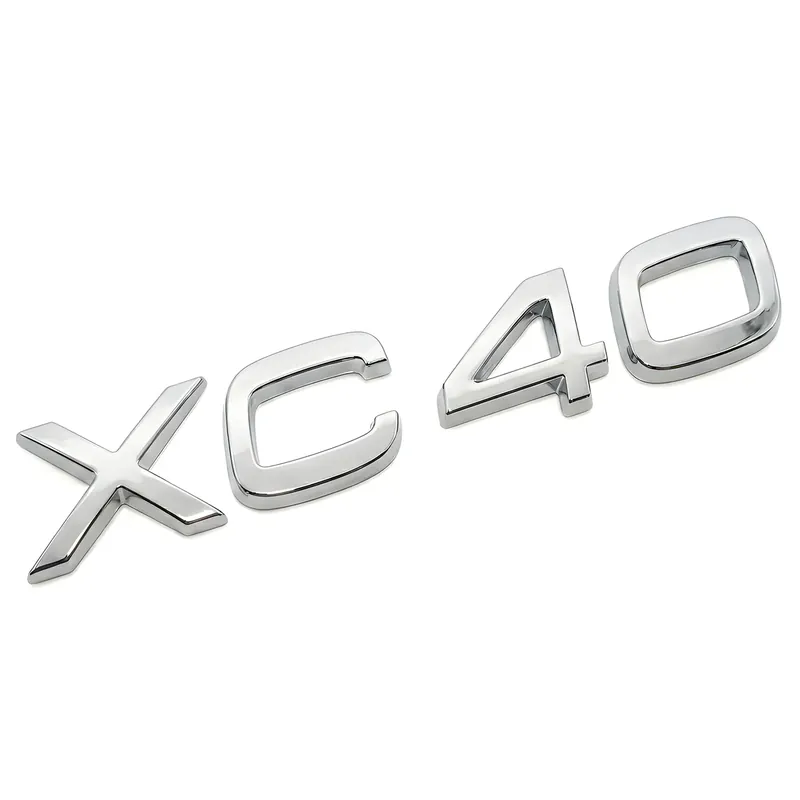 Oferta limitowana EMBLEMAT LOGO ZNACZEK LITERKI 3D NAPIS VOLVO TYLNEJ KLAPY XC40 srebr. chrom