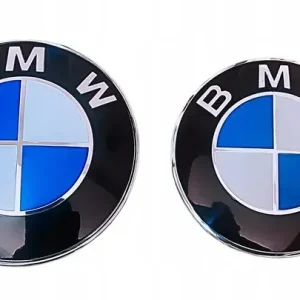 BMW ZNACZEK LOGO ZAMIENNIK PRZÓD TYŁ KOMPLET 82mm74mm E46 E60 E90 F10 F30X5 Zwrot pieniędzy