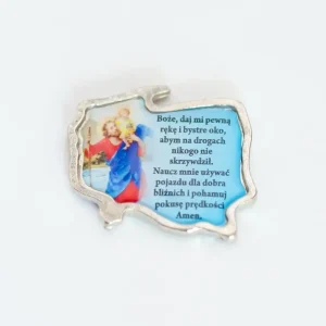Naklejka plakietka z modlitwą św.Krzysztof do pojazdu Ekspresowa dostawa