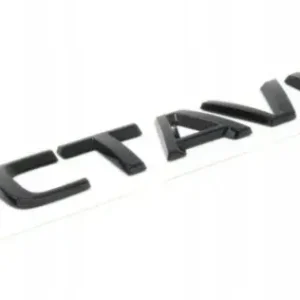 Ekspresowa dostawa EMBLEMAT LOGO ZNACZEK NAPIS DO OCTAVIA SKODA CZARNY 190 x 23mm POŁYSK NOWY