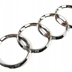 Emblematy logo znaczki do Audi Srebrne komplet A4 B9, A6 C8 273MM + 200MM Premium