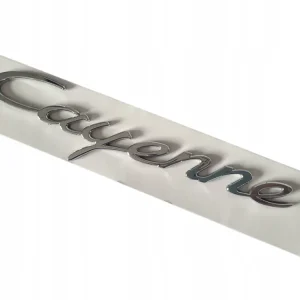 Emblemat logo znaczek tekst napis do Porsche Cayenne Srebrny Połysk NOWY Ekspresowa dostawa