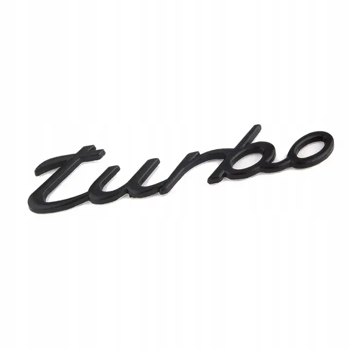 Kup teraz EMBLEMAT LOGO NAPIS PORSCHE TURBO CZARNY ZAMIENNIK