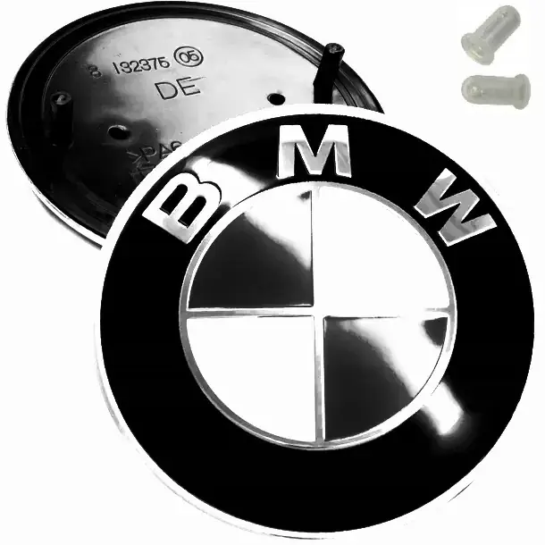 Szybka dostawa EMBLEMAT ZNACZEK BMW 74mm CZARNY TYŁ E46 E90 F22 F23 F30 F31 F32 F33 F35