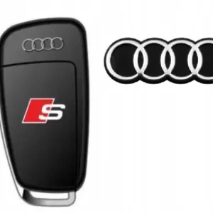 Promocja ZNACZEK EMBLEMAT ALUMINIUM DO AUDI 16mm x 6mm KLUCZYK PILOT