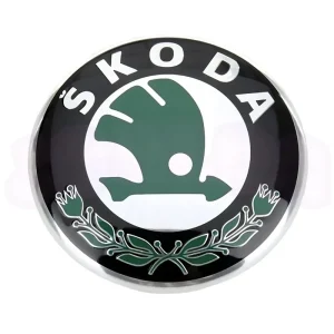 Wysoka jakość EMBLEMAT na PRZÓD TYŁ logo SKODA FABIA OCTAVIA SUPERB 80MM
