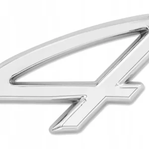 Premium Emblemat samoprzylepny znaczek PORSCHE 911 CARRERA 4 3x1,8 cm Srebrny