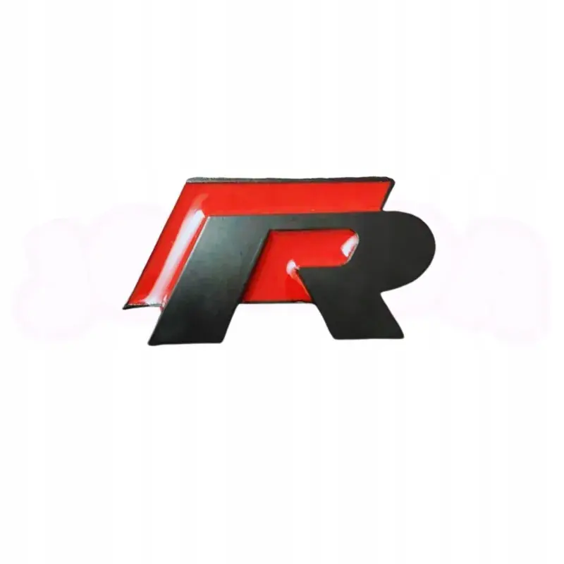 Premium EMBLEMAT logo R błotnik VOLKSWAGEN VW R LINE Golf Scirocco czarno czerwony