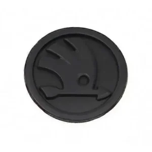 Zwrot pieniędzy Emblemat Logo Znaczek do Skoda 80mm czarny matowy