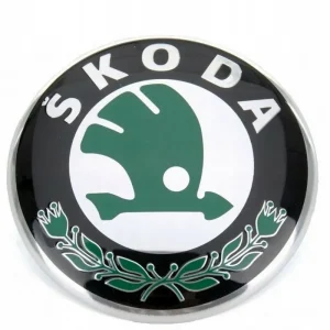 Ostatnia szansa EMBLEMAT ZNACZEK LOGO SKODA GREEN BLACK SILVER 80 mm