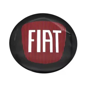 Zamów teraz FIAT naklejka emblemat felga kołpak 56mm czarno - czerwony