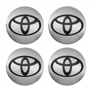 Ekspresowa dostawa TOYOTA NAKLEJKI ZNACZKI ALUMINIOWE NA DEKIELKI 56mm 4szt