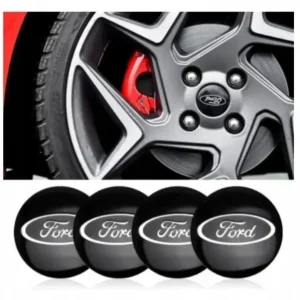 Popularny FORD 4szt. NAKLEJKI ZNACZKI EMBLEMATY LOGO 56mm ALUMINIOWE