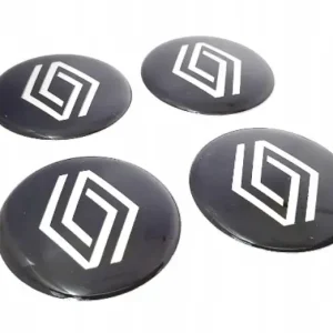 RENAULT NOWE LOGO NAKLEJKI EMBLEMAT ZNACZKI 56mm ALUMINIOWE KOMPLET Popularny