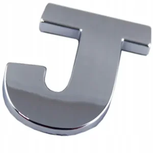 EMBLEMAT LITERA LITERKA CHROM J J DUŻA 5,6CM N6X32 Tani